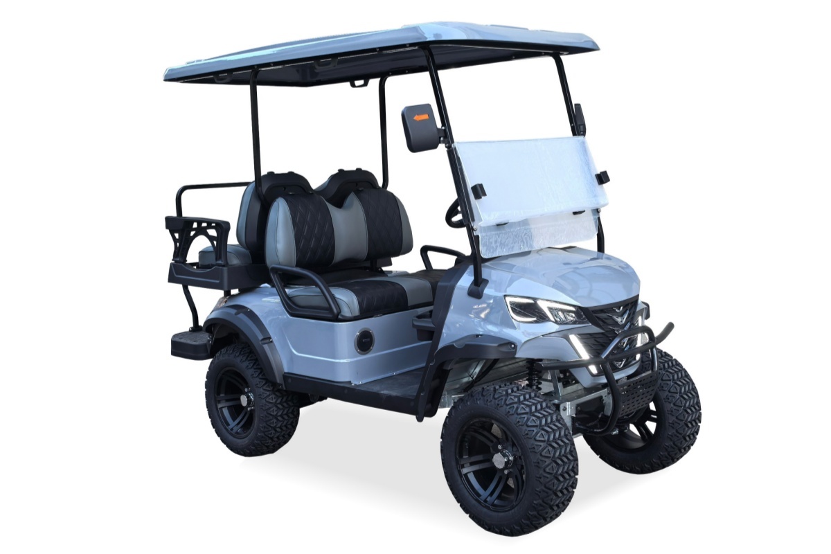 Lifted 4 seater golf carts light Grey